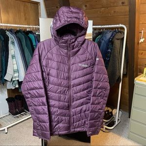 Columbia Titanium Snow Country Omni-Heat 3D Puffy Jacket - Womens Large - Purple